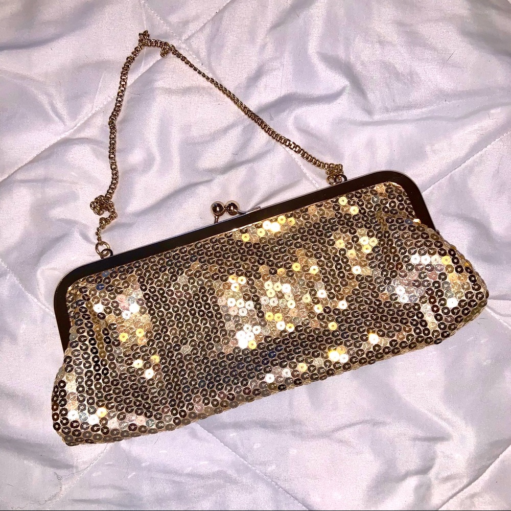 LOFT gold purse